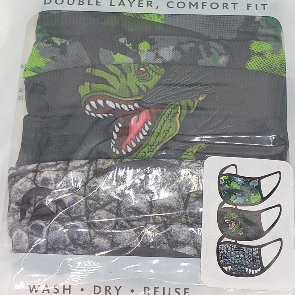 New 3 Pack Kids Face Covers Masks